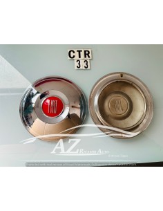 Coppe ruota Fiat 600 con logo rosso 2 pezzi -  Az Ricambi  Sei alla ricerca di ricambi per la tua auto d’epoca? 2