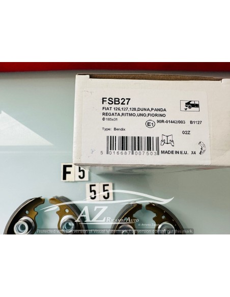 Set ganasce freno Fiat 126 127 128 Panda 141 -  Az Ricambi  Sei alla ricerca di ricambi per la tua auto d’epoca?