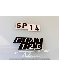 Fregio logo posteriore Fiat 126 in metallo