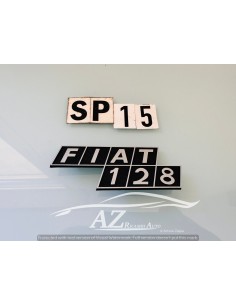Fregio logo posteriore Fiat 128 parte nera opaca