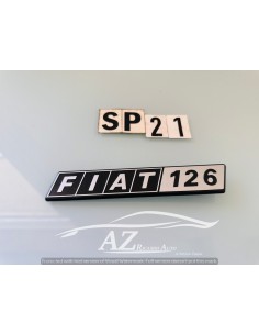 Fregio logo posteriore Fiat 126 con perno rotto