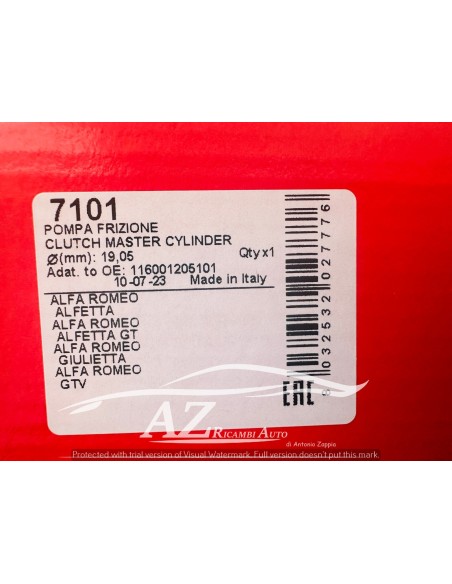 Pompa frizione Alfa Romeo Alfetta GTV GT Giulietta diam 19,05