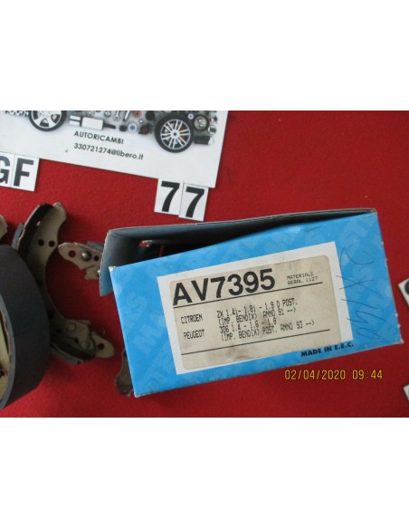av7395 ganasce freno citroen zx peugeot 306 -  Az Ricambi  Sei alla ricerca di ricambi per la tua auto d’epoca?