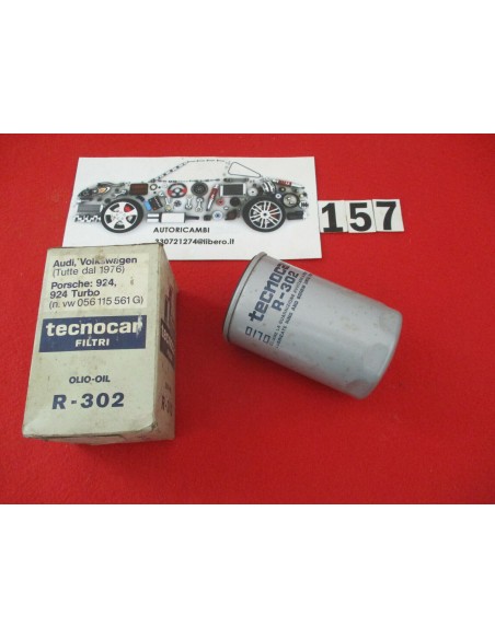 r302 filtro olio audi 50 60 80 volkswagen porsche 924 924 turbo -  Az Ricambi  Sei alla ricerca di ricambi per la tua auto d’...